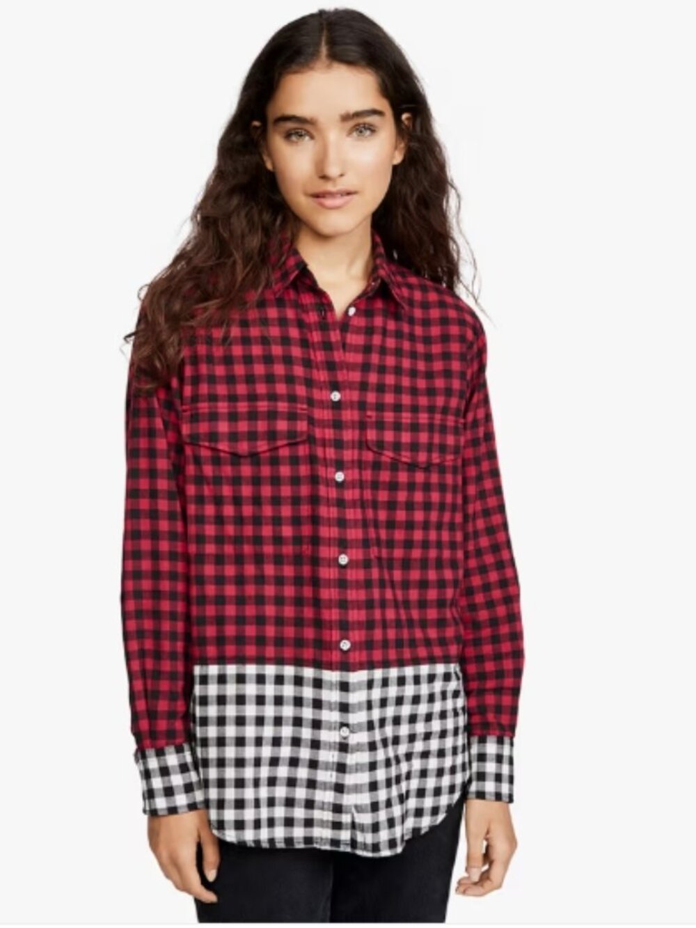 Like New! RAG & BONE Birdie Shirt Button Down Color Block Size XS